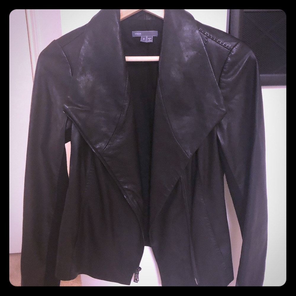 NWOT Vince Scuba Leather Jacket